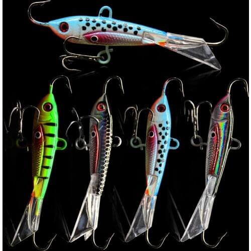 WALK FISH Winter Ice Fishing Lure Lead Head Hooks Wobbler Jigging VIB Fishing Gear Sinking Fake Baits Pike Perch Fishing Tackle