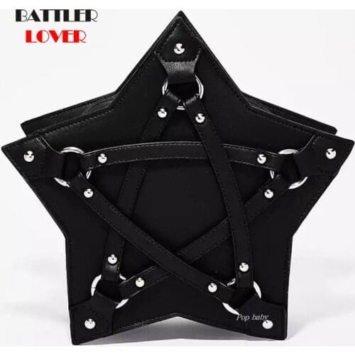 Star Shape Handbags For Women Cosplay Brand Shoulder Bags Ladies Punk Rivet Designer Bag Female Casual Purse 2021 High Quality