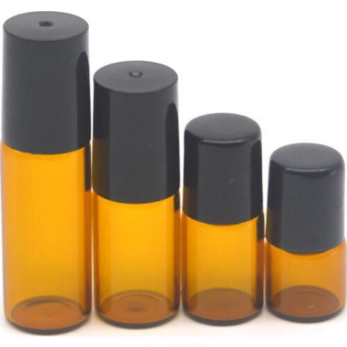 1pcs 1ml 2ml 3ml 5ml Refillable Roll on Glass Bottles for Essential Oils Roller Perfume Mini Roller Bottle Fast Shipping