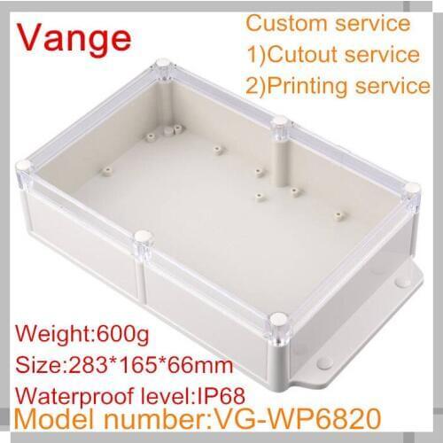 1pcs/lot injected extrusion waterproof housing IP68 ABS plastic material enclosure box 283*165*66mm electronic product