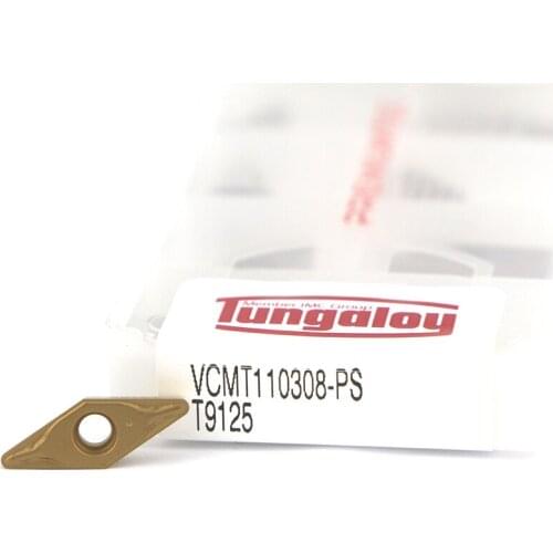 10pcs VCMT110308-PS T9125 Tungaloy origin carbide turning inserts for CNC lathe cutting tools