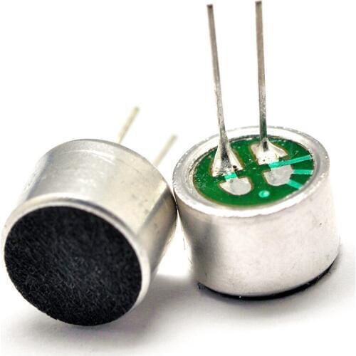 100pcs/lot leaded Microphones 9*7mm electret condenser microphone pickup 52dB with pin