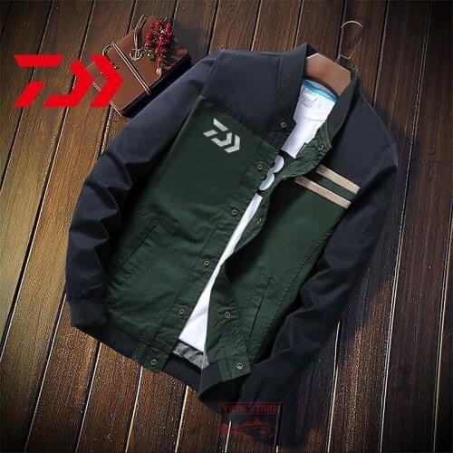 2021Daiwa Spring Fishing Jacket Mens Turn-down Collar Fishing Clothing Breathable Hiking Camping Outdoor Sport Fishing Jacket