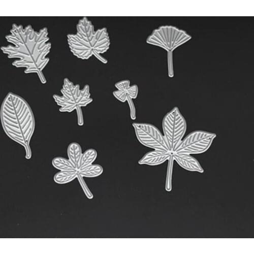 8pcs Leaves Metal Cutting Dies For Scrapbooking Stencils DIY PAPER Album Cards MAKING Embossing Folder Die Cutter Template MOLD