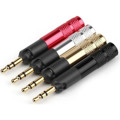 HD 2.5mm Audio Jack Adapter 3 Poles Stereo Gold Plated Copper Headphone Plug For HD558 HD518 HD598 2.5 Earphone Wire Connectors