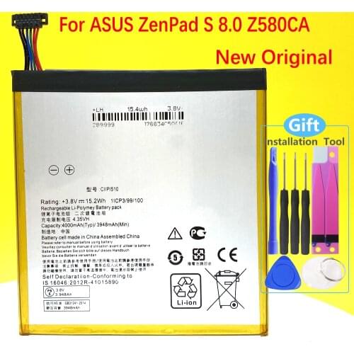 4000mAh C11P1510 Battery For ASUS ZenPad S 8.0 Z580CA High Quality Battery+Tracking Number