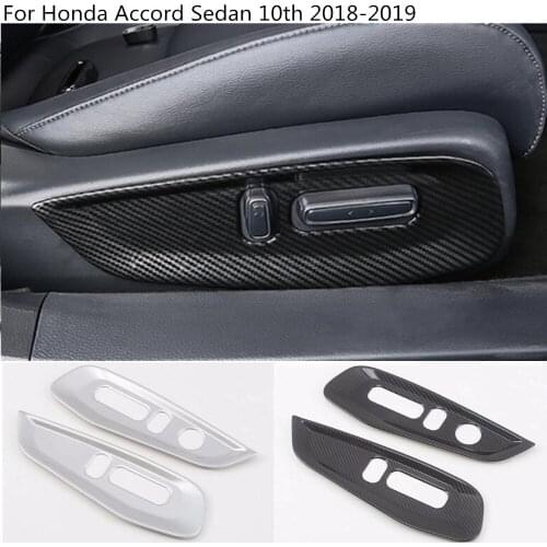 Sticker Cover Detector Stainless Steel Seat Adjustment Knob Button Switch Trim For Honda Accord Sedan 10th 2018 2019 2020 2021