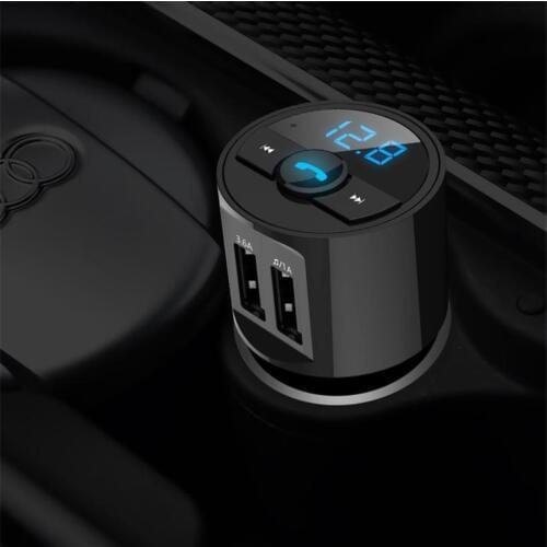Bluetooth 4.2 version Car Kit MP3 Wireless FM Transmitter Dual USB Charger Handsfree support open voice prompts caller number
