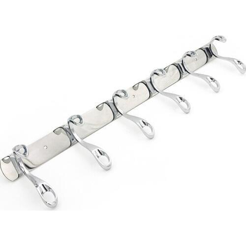 Free shipping low price stainless steel wall hanger durable practical coat rack wall chrome plated robe hooks 3-6 hat hooks