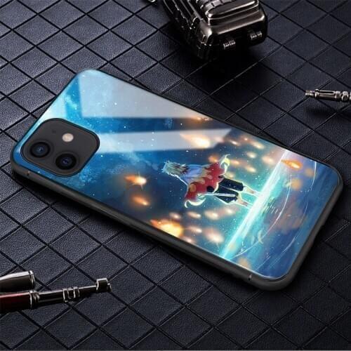 Sabito cover Anime phone case tempered glass Demon slayer For iphone 12 mini 11 Pro X XS Max XR 6 6s 7 8 Plus