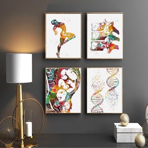 Human Body Brain Bone Muscle Poster Pregnant Woman Baby Wall Art Decorative Canvas Painting Colorful Wall Pictures Home Decor