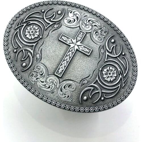 Western cowboy two-tone rope and barbed wire classic impression Christian cowboy attitude buckle