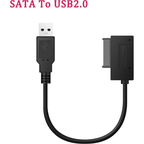 Newest USB 2.0 To Mini Sata II 7+6 13Pin Adapter Converter Cable Slimline Drive In Stock For Dropshipping For Laptop DVD/CD ROM