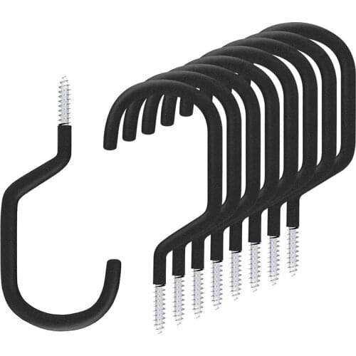 Hot-9 Pack Bike Storage Hook Rack, Heavy Duty Large Screw Hooks for Garage Wall and Ceiling Bicycle Storage, Utility Tool