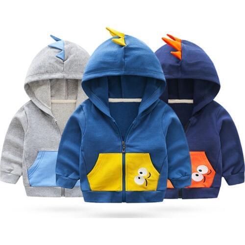 Baby Clothes Cartoon dinosaur Pattern Girls Boys Jackets Coats Toddler Kids Jacket Outwear Baseball Windproof Children Clothes