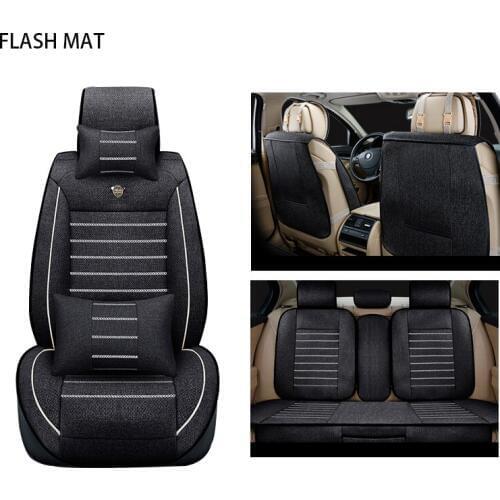 Flax car sear covers for lada granta lada vesta priora kalian largus xray niva car seat protector Auto accessories