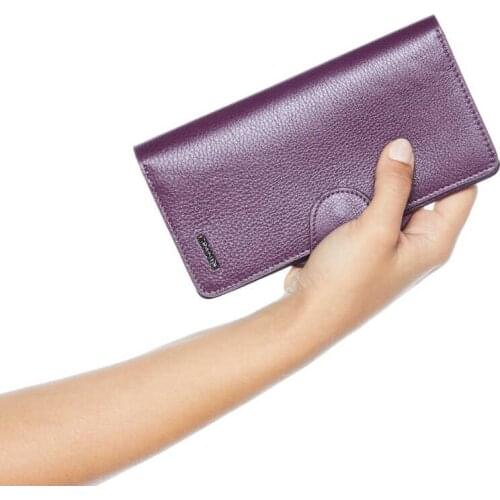 Lüks Kadın Cüzdanı 100% Hakiki Deri 2021 Trend Fermuarlı Telefon Haznesi ve Bozuk para bölmesi