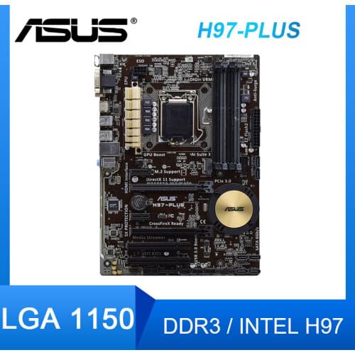 ASUS H97-PLUS H97 Desktop Motherboard 1150 pin M.2 USB3 SATA3 support I7 4790 Original PC Motherboards Set