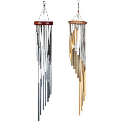 Metal Wind Chime Pendant Hanging Solid Wood Pitch Pipe Big Tubes Bells Copper Home Yard Wind Chimes Gift Home Decor Ornament