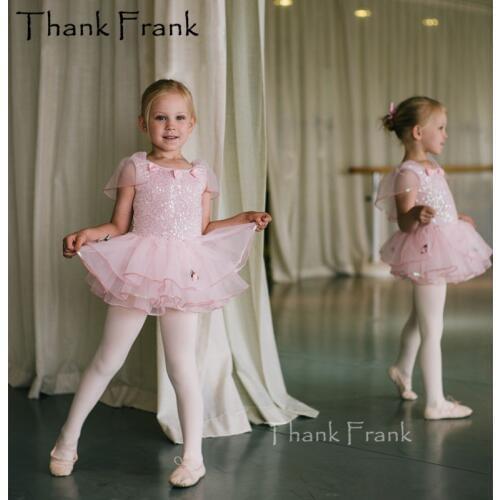 Cute Girls Pink Sequin Ballet Dress Kids Adult Rosette Ballerine Dance Costume Children Summer Fairy Princess Tutu Dresses C483