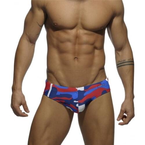 Printing Swimming Mens Briefs Low Waist Swimsuit Breathable Swim Trunks Quick Dry Swimwear Sexy Fashion Bathing Beach Wear Surf