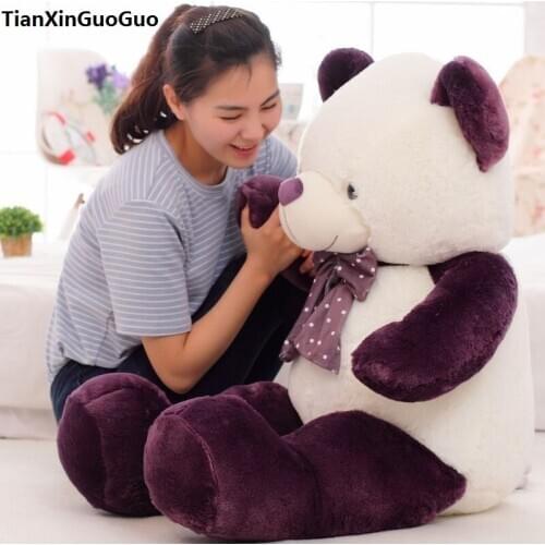 New arrival stuffed plush toy dark purple teddy bear doll large 100cm soft throw pillow toy Christmas gift b2790