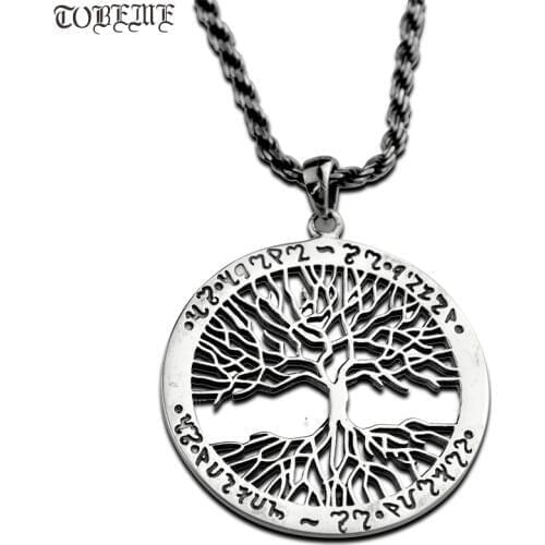 100% 925 Silver Tree of Life Pendant Necklace 925 Sterling Life Three Pendant Necklace Unique Jewelry Gift