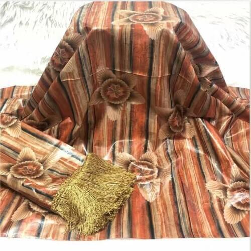 Brocade Facquard Fabric Bazin Riche Fabric Bazin Lace Material For African Women Nigerian Lace Fabrics High Quality 5+2Yards
