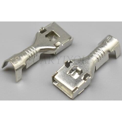 50Pcs 7.8MM Female Wire Connector Plugs Socket Fuse Box Wire Harness Soft Jacket Car Loose Terminal Plug DJ627-7.8B