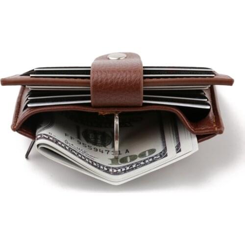 Small Fashion Credit ID Card Holder Slim Leather Wallet With Coin Pocket Man Money Bag Case For Men Mini Women Business Purse
