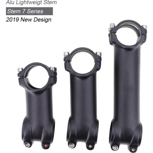 Bike stem ultralight no logo logoless plain black -7 17 degree MTB Alu nologo 60 70 80 90 mm 100 110 120 130mm bicycle stem