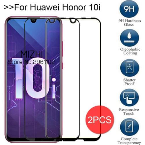 2pcs tempered glass honor 10i protective glass for huawei honor 10i screen protector on honer 10 i i10 honor10i HRY-LX1T film