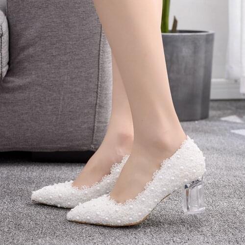 Spring Autumn Women Wedding Pumps Fashion Sweet Square Heels Pumps New Pu Leather Party Casual Shoes Woman Big Size H0150