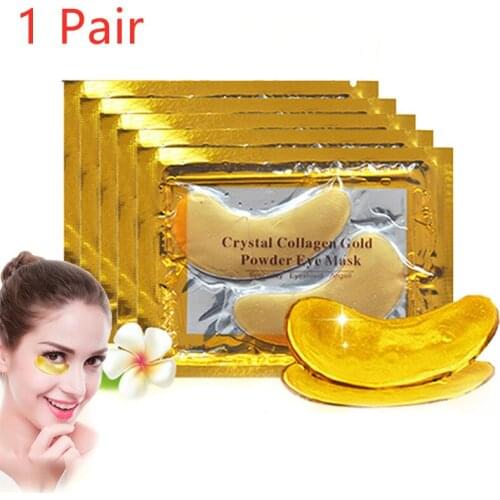 1 Pair Crystal Collagen Gold Eye Mask Anti-Aging Dark Circles Acne Beauty Patches For Eye Skin Care Korean Cosmetics Skin Care T