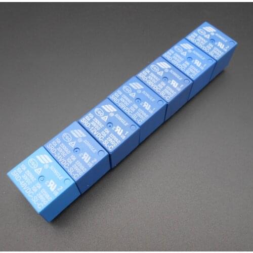100Pcs SONGLE Power Relay SRD PCB DC 3V 5V 6V 9V 5-Pin 5 Pins SRD-03V-SL-C SRD-05V-SL-C SRD-06V-SL-C SRD-09V-SL-C 10A FD361-364