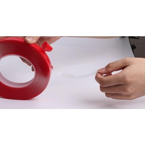 2 Rolls Width 30mmx10m thickness 0.5mm,Double-sided Transparent Clear Acrylic Adhesive Tape, Wide-range in application