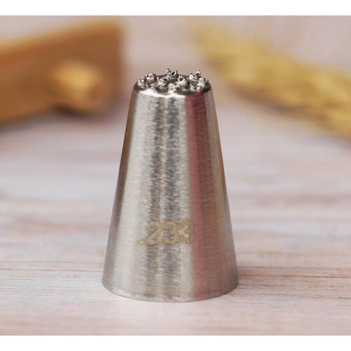 #233 Multi-Open Nozzle Tip Stainless Steel Icing Piping Nozzles Cake Cream Decorating Mouth For Grass Cupcake Montblanc Cup Cak