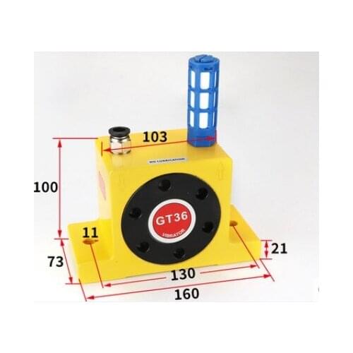 3/8'' GT-36 GT36 bin stock mini Pneumatic Vibrators,Pneumatic Turbine Vibrator pneumatic hammer Arch breaking vibrator PNEU-TEK