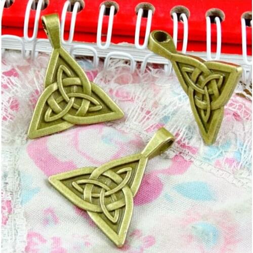 30pcs/lot 27.3*23MM Triangle charm Antique bronze plated Triangle charms DIY Jewelry accessories