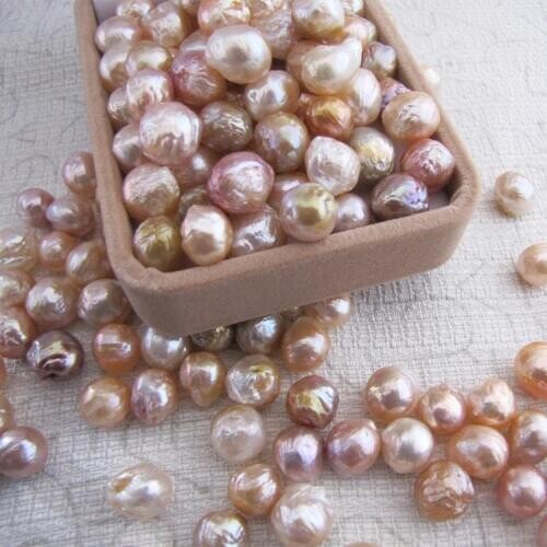 5pcs/lot loose beads multicolor 10-12mm freshwater pearl reborn keshi for DIY jewelry making FPPJ wholesale beads nature