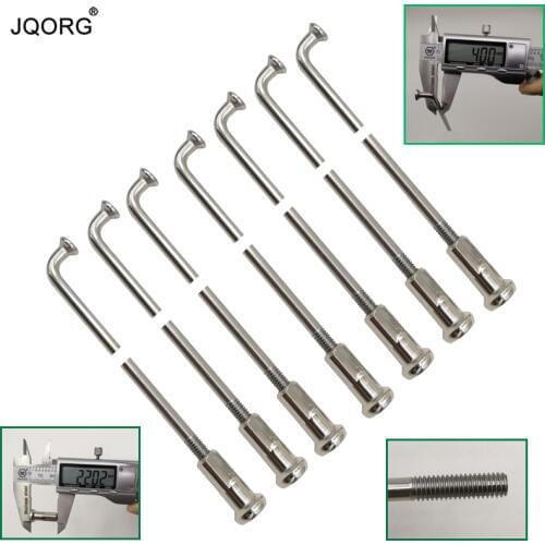 8 Guage Diameter 4.0 mm Lighting Sliver Color J-bend Equal Diameter Cylinder Body Motorcycle Spokes With 22 mm Longer Nipples
