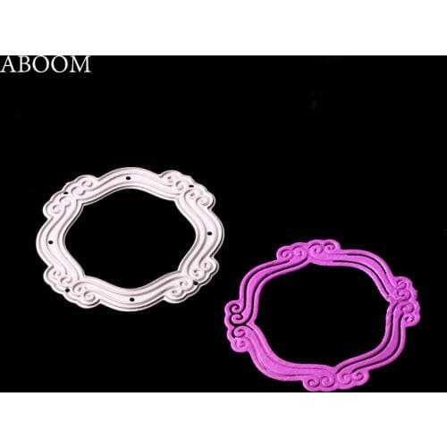 ABOOM 1PC Frame Embossing Folder Scrapbooking Album Photo Decoration Die Cut Metal Carbon Steel Cutting Dies Paper Card Template
