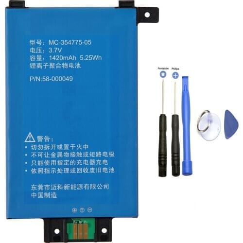 MC-354775-05 58-000049 1420mAh Battery For Amazon Kindle PaperWhite 2/3 KPW2 KPW3 Tablet PC Replacement Battery with free tools