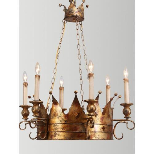 American country chandelier creative personality retro bar living room bedroom nordic iron balcony art lamp LB031307
