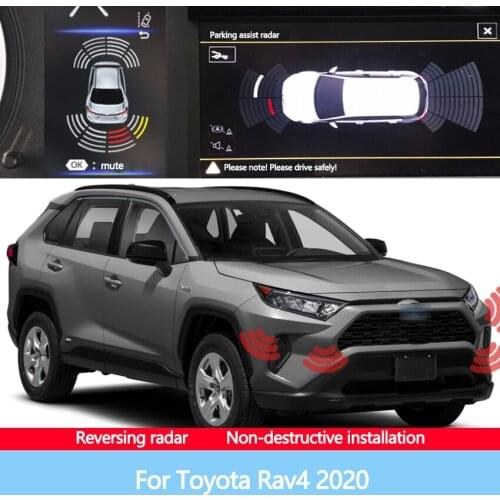Car Display Screen Reversing Before After Image Radar Sensor Sound Warning Detection System For Toyota Rav4 2020