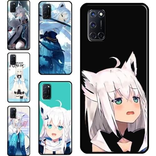 Shirakami Fubuki Hololive Case For OPPO A91 A93 A83 A15 A31 A53 A9 A5 2020 F5 Find X3 Pro A52 A72 A3S A5S Cover Capa