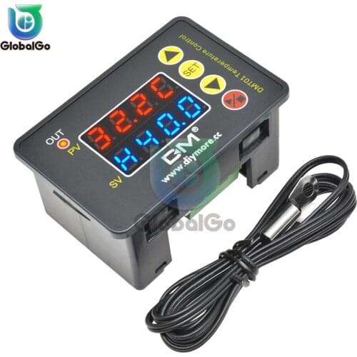 DMT01 LED Digital Thermostat Temperature Control Regulator Cooling Heating LED Display Thermostat Sensor AC110V 220V DC12V 24V