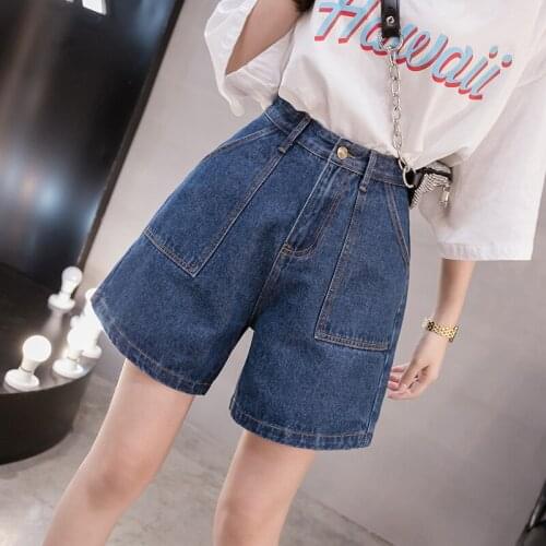 Denim Plus Size 5Xl Large Fashion Zevity Basic High Waist Summer WomenS Casual Cycling Clothing Sports Fitness Shorts 2021