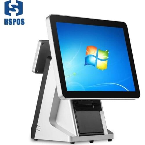 HSPOS 15 Inch LED Display POS Machine Pos Cash Register Window System Build-in Thermal Printer HS-F8