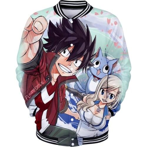 Japan Harajuku style EDENS ZERO 3D Casual Long Sleeve Baseball Jacket Women Clothes fashion Kpop Tops